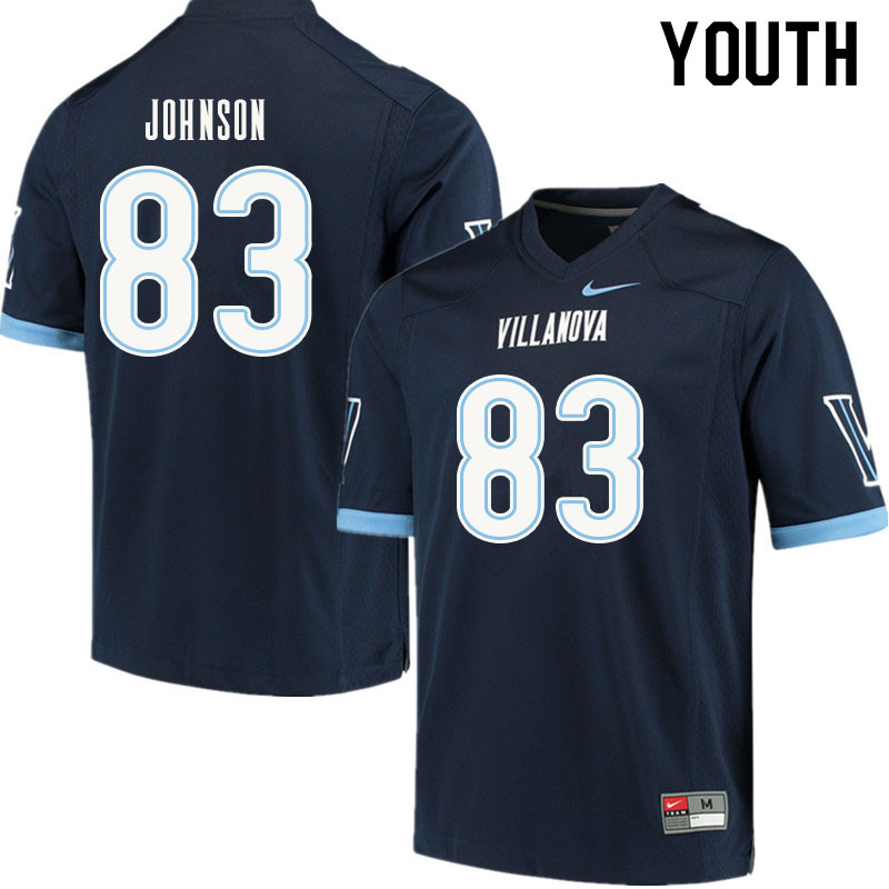 Youth #83 Antonio Johnson Villanova Wildcats College Football Jerseys Sale-Navy